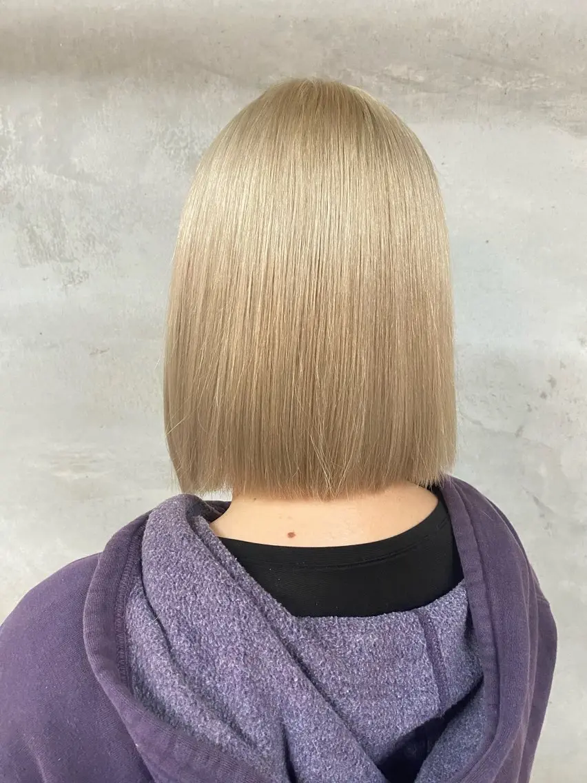 カラー ベージュカラー ブリーチ ハイトーンカラー ホワイトベージュ ヘアカラー トリートメント SET-UP りこ🧸のヘアスタイル