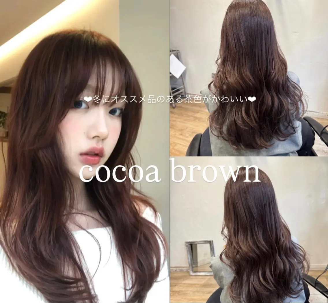 ロング カラー ブラウンカラー 透明感カラー 高部 仁斗のヘアスタイル