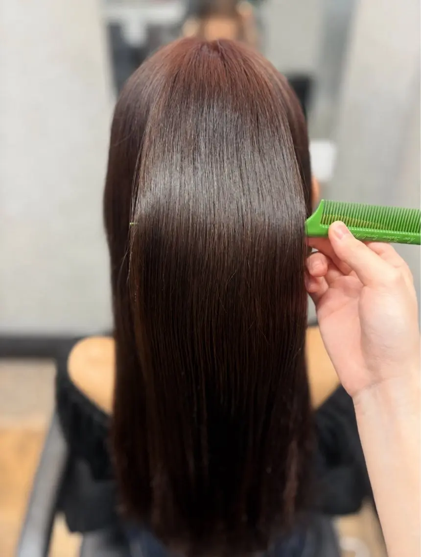 ロング ヘアカラー トリートメント id.鶴間/青葉台 おうかのヘアスタイル