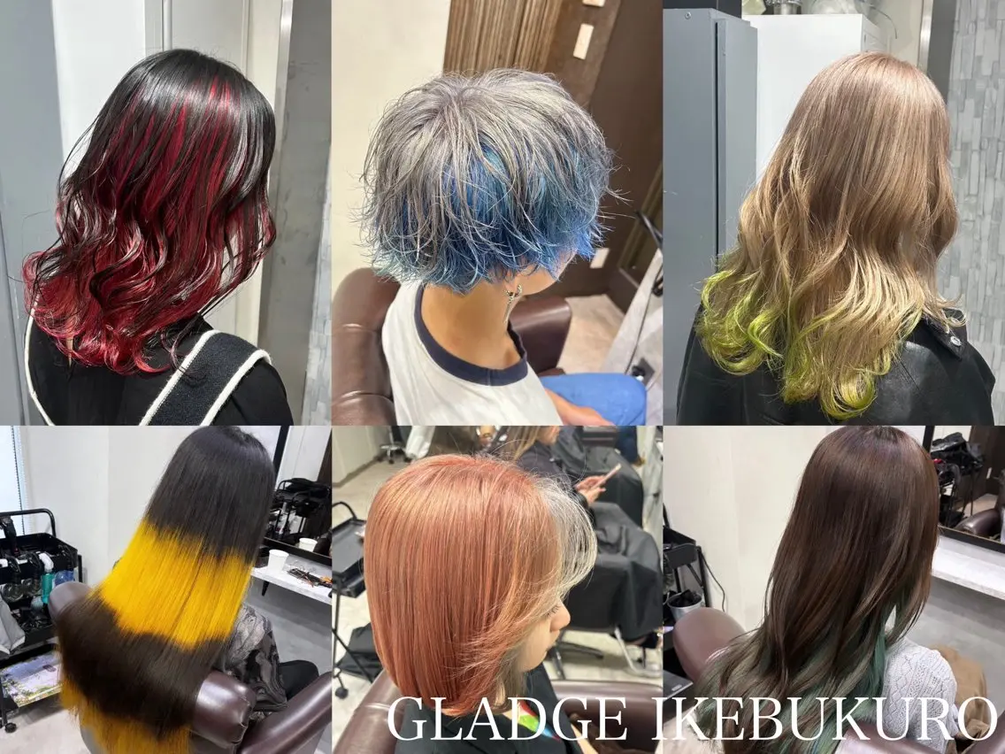 【池袋】 🩵ミニモ限定🩵🤍個性派特殊カラー🤍ブリーチカラー+N.カラー+ポイントデザインカラーの写真