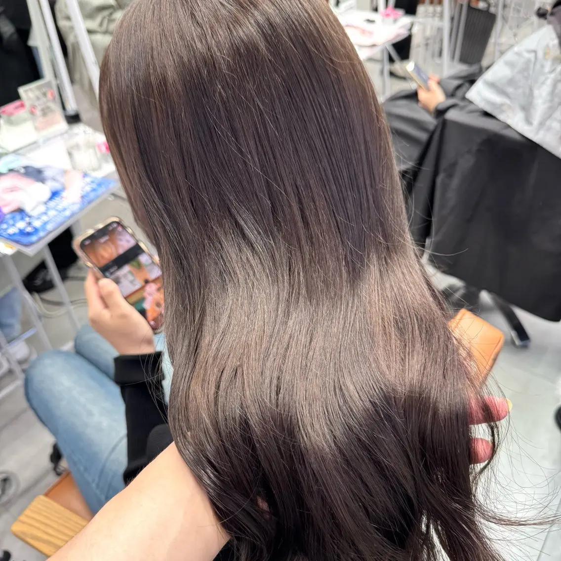 ロング カラー ヘアアレンジ ヘアカラー ブリーチなしカラー /新百合ヶ丘/安形翔のヘアスタイル