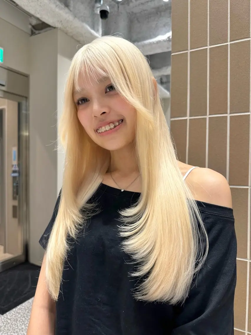 ロング カラー ヘアカラー トリートメント ピンクカラー/カラー 新宿美容室🎀のヘアスタイル