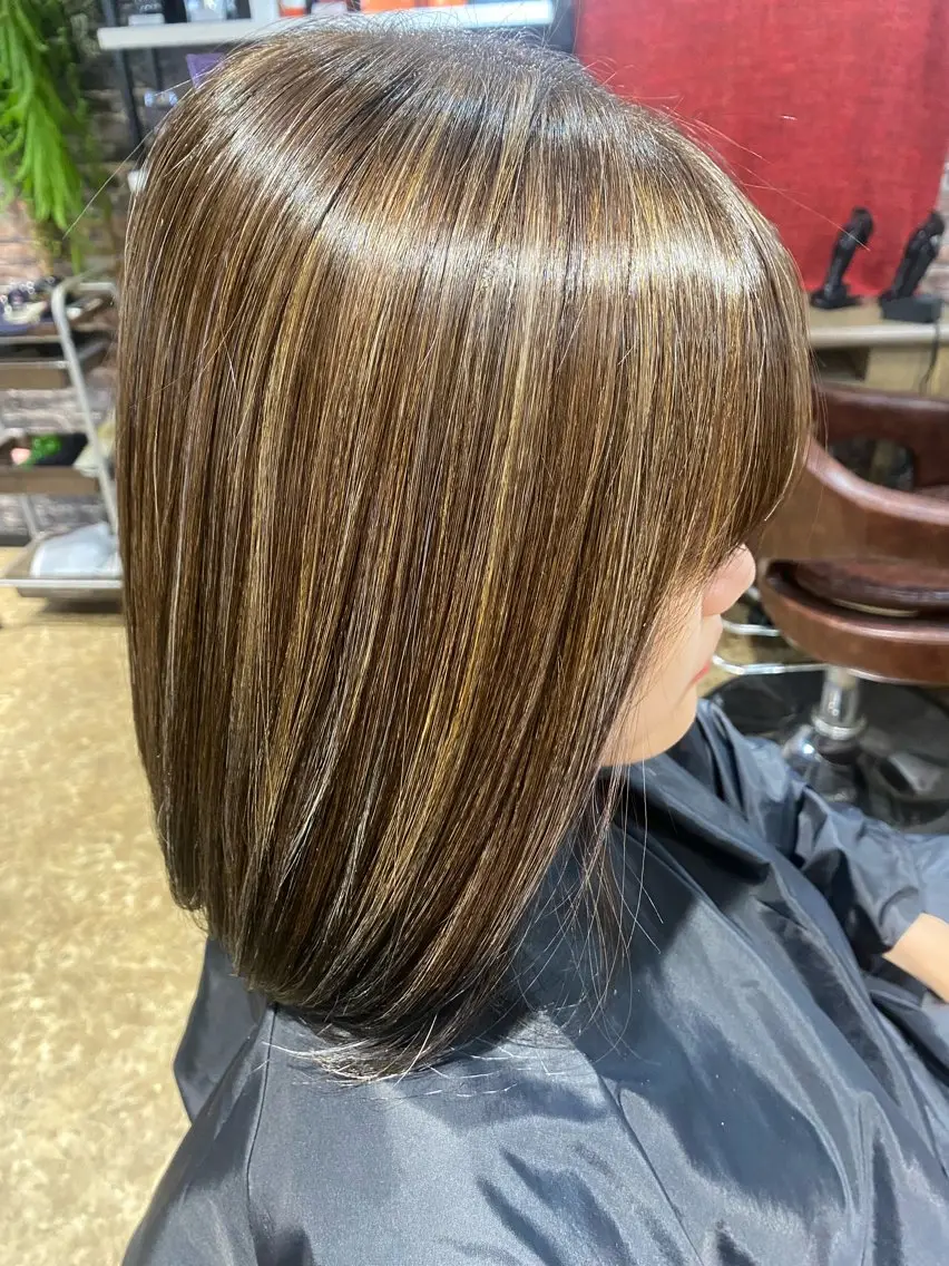 カラー ハイライトカラー 🍒Inagaki ヘッドスパ☁️のヘアスタイル