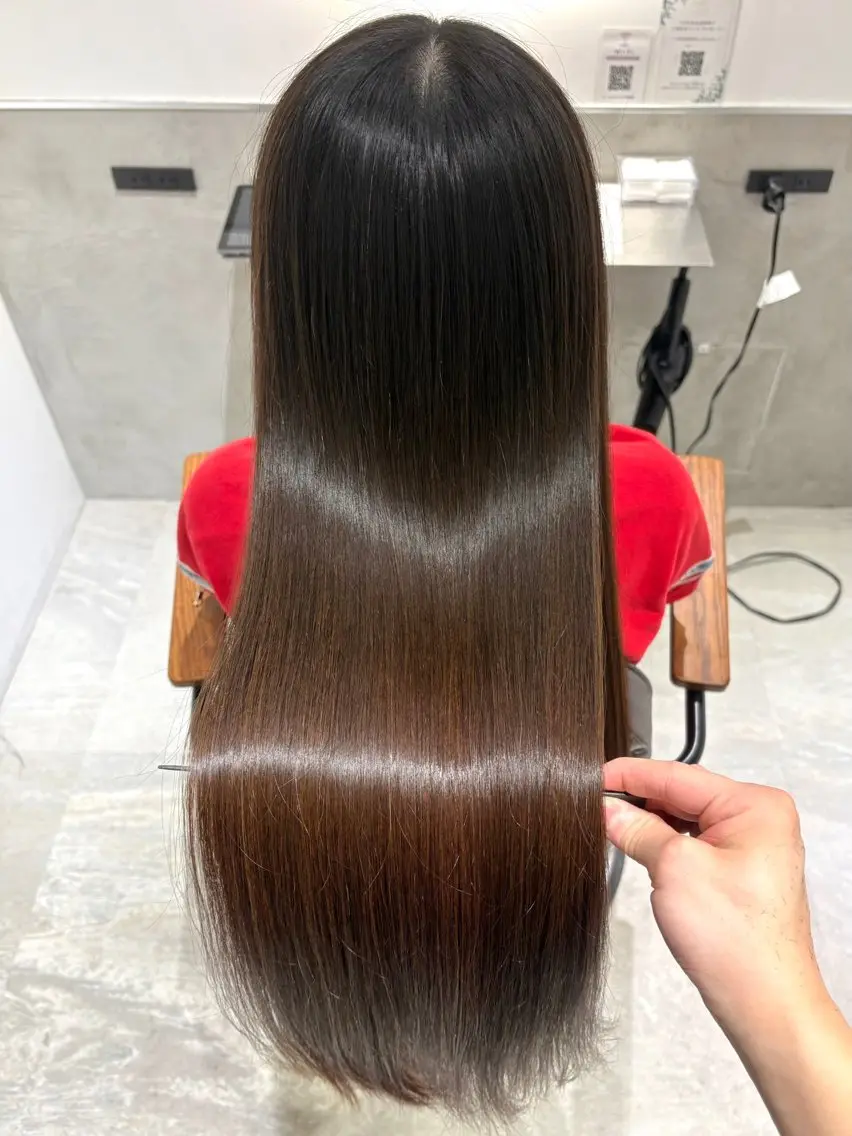 ロング 髪質改善 トリートメント トリートメント 髪質改善 縮毛矯正/ レイヤー/銀座/本木のヘアスタイル