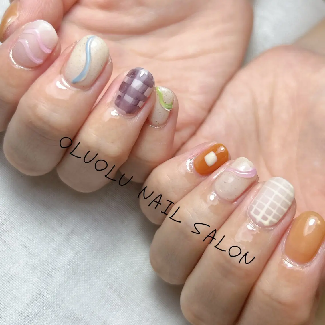 ネイル 持ち込み ニュアンスネイル oluolu nailsalonのネイルデザイン
