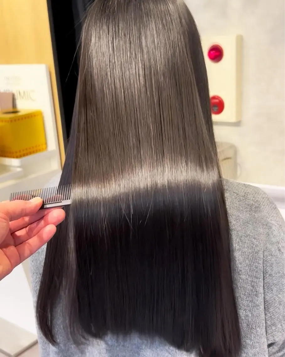 ロング カラー パーマ ブリーチ 髪質改善 ロング トリートメント 酸性ストレート 💎髪質改善専門 jewel boxのヘアスタイル