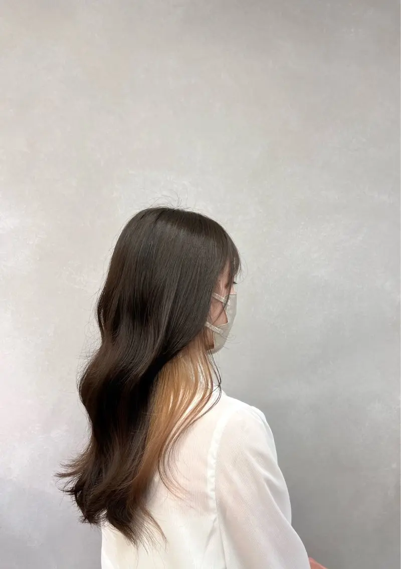 セミロング カラー パーマ ヘアアレンジ 🌿ダブルカラー/ 明大前/中村渓太のヘアスタイル