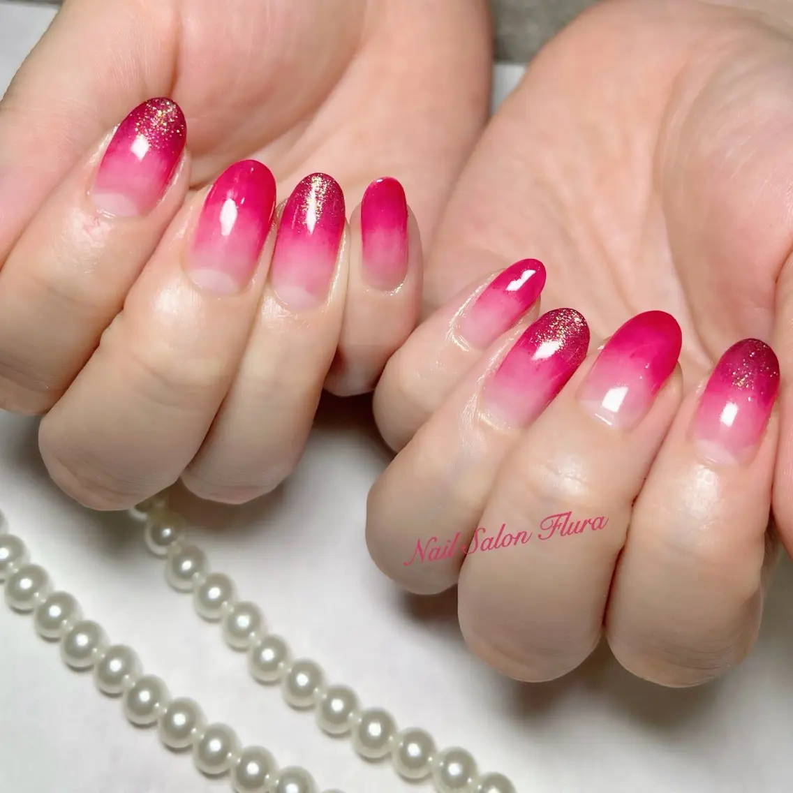 ネイル ラメ(グリッター) ハンドネイル NailSalon Fluraのネイルデザイン