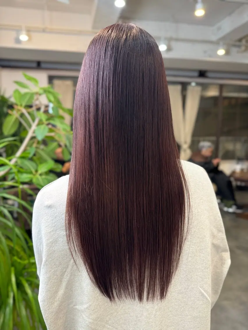 ロング カラー カット 縮毛矯正 トリートメント 🌟学割クーポン多数 すがわら🌟のヘアスタイル