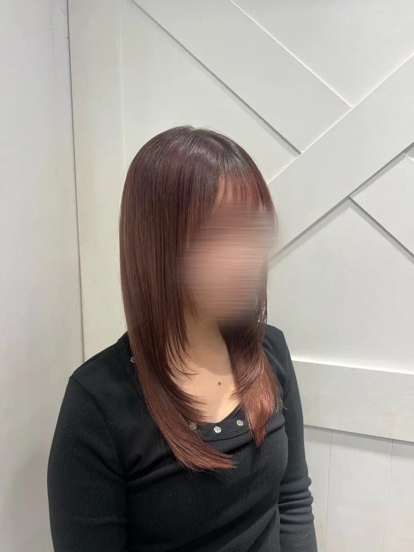 大人気暖色カラー➕大人っぽレイヤーカット➕４stepトリートメント🧴💗🫧の写真