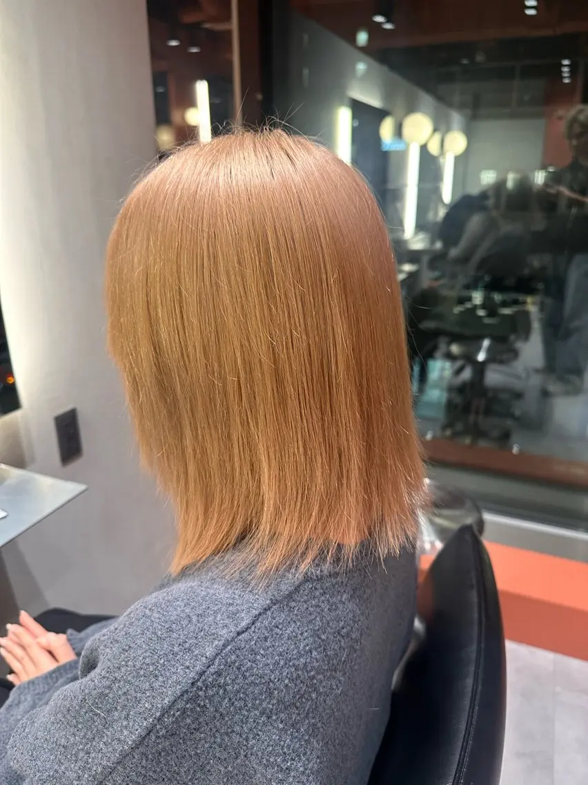 ミディアム カラー ブリーチ ブロンド ヘアカラー ✨ハイトーンカラー 💫ayumuのヘアスタイル
