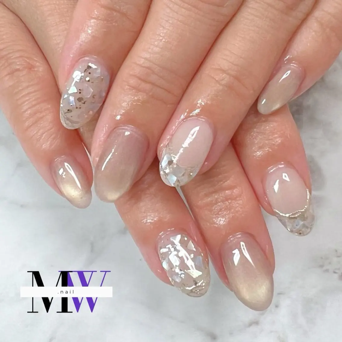 ネイル フレンチネイル ハンドネイル MW .nailのネイルデザイン