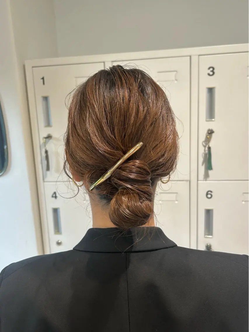 ヘアアレンジ ヘアセット 安福 椎南のヘアスタイル