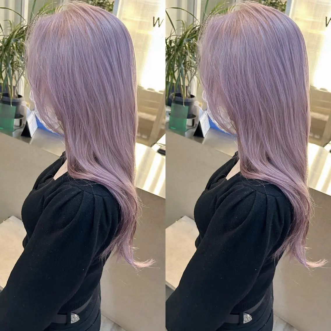 ロング カラー ヘアカラー トリートメント yoriダブルカラー 代表すがわらのヘアスタイル