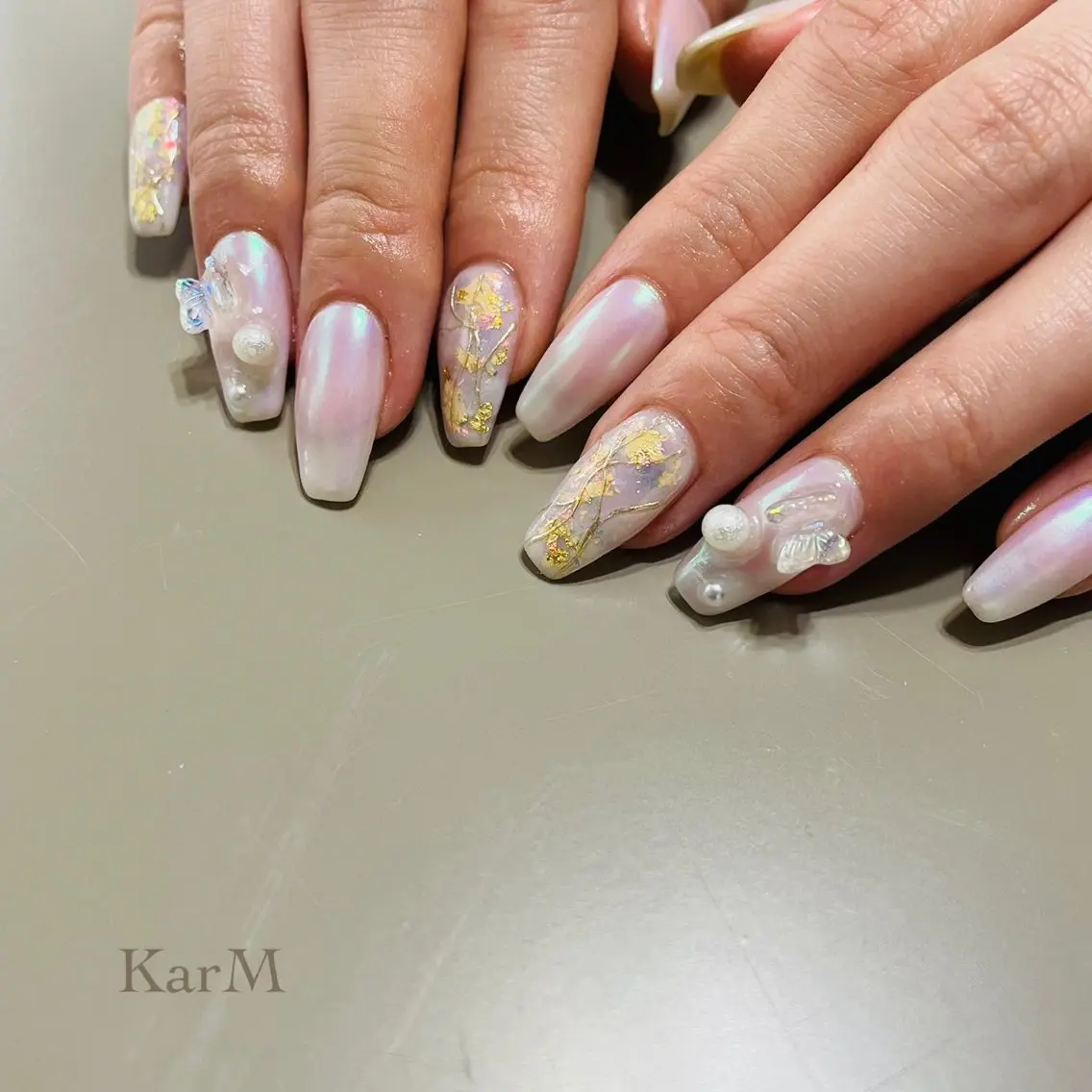 ネイル アートネイル オーロラネイル チークネイル フットネイル フレンチネイル ハンドネイル ogino karinのネイルデザイン