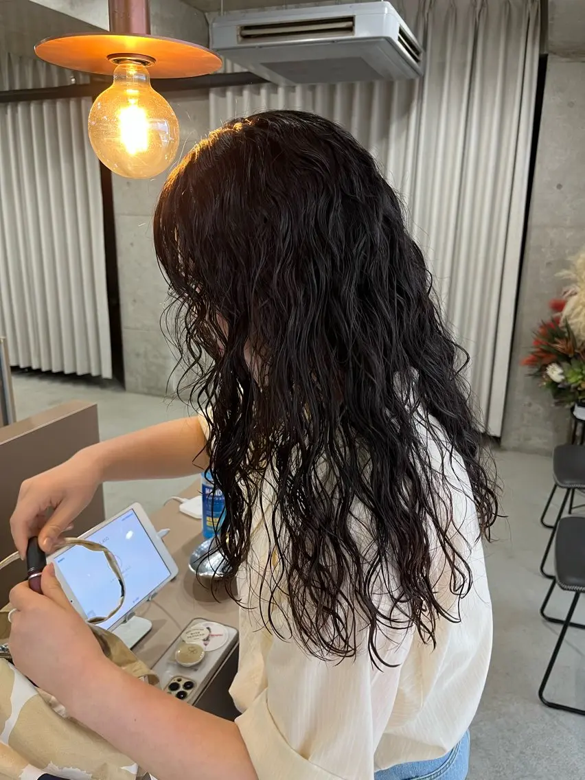 ロング パーマ パーマ ロングパーマ木村 ボブパーマのヘアスタイル