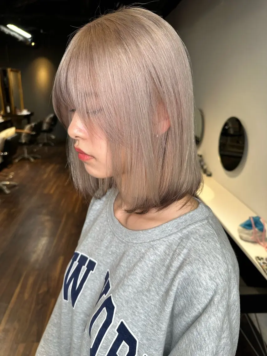 カラー ヘアカラー トリートメント 心斎橋 韓国レイヤ ー指名No.1renのヘアスタイル