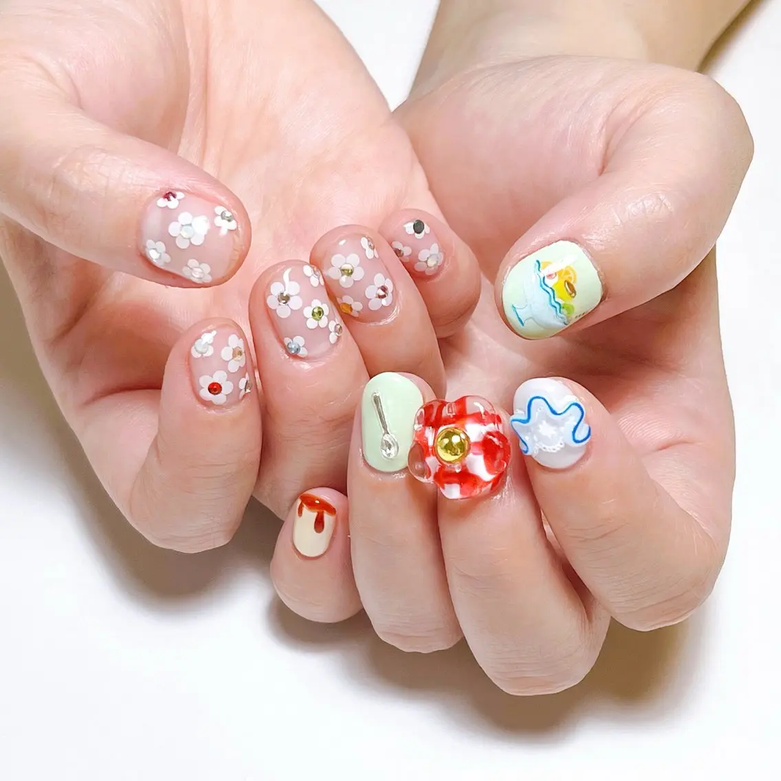 ネイル いちごパフェ ゆいのネイルデザイン