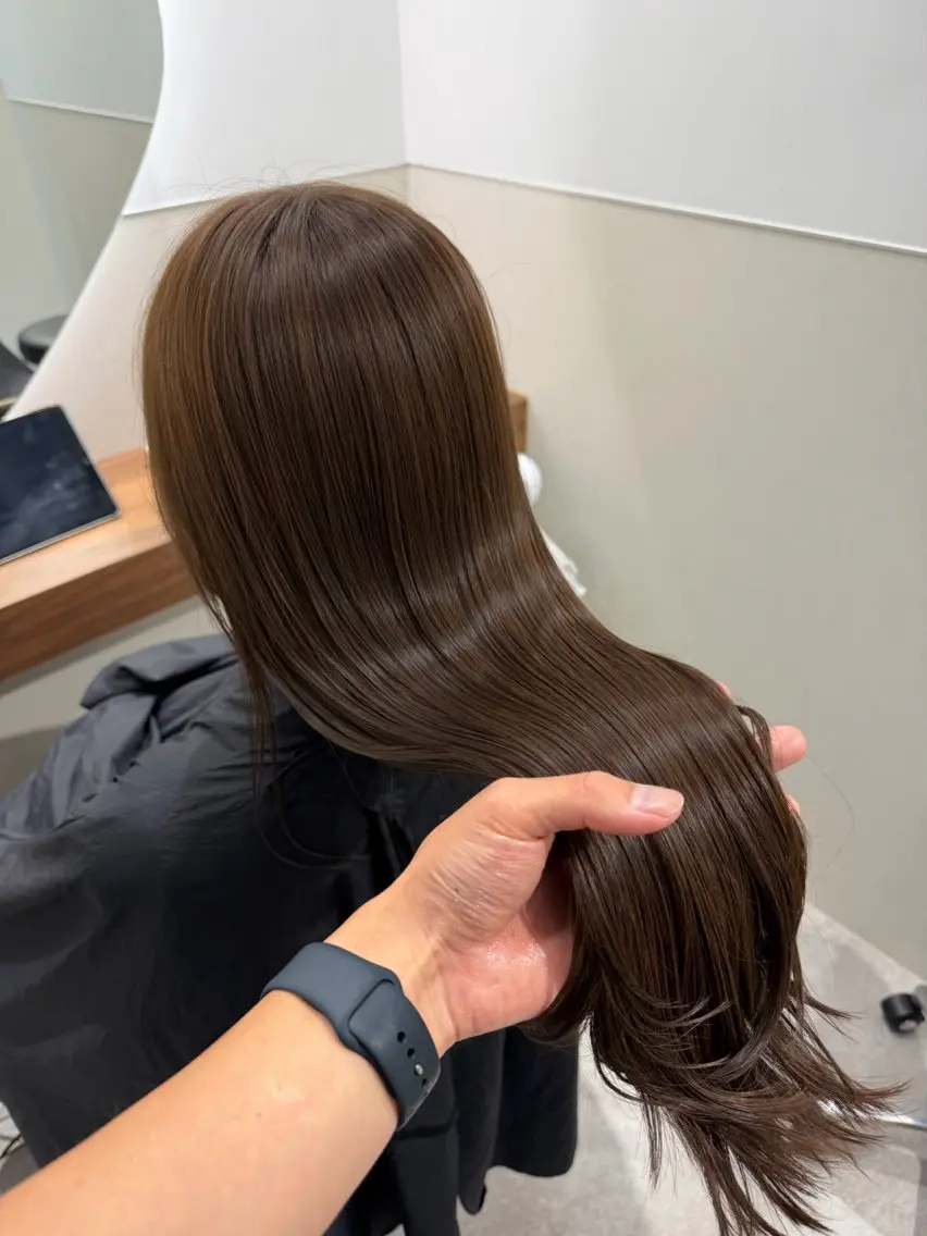 ロング パーマ カット ヘアカラー トリートメント 川崎のカラー職人🥣 kentaのヘアスタイル