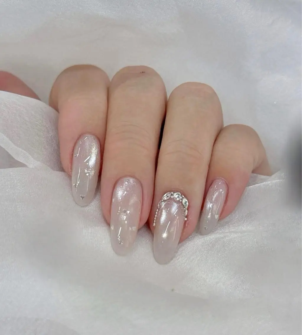 ネイル アートネイル クリアネイル ジェルネイル ハート 韓国ネイル Kawaii _Nailのネイルデザイン