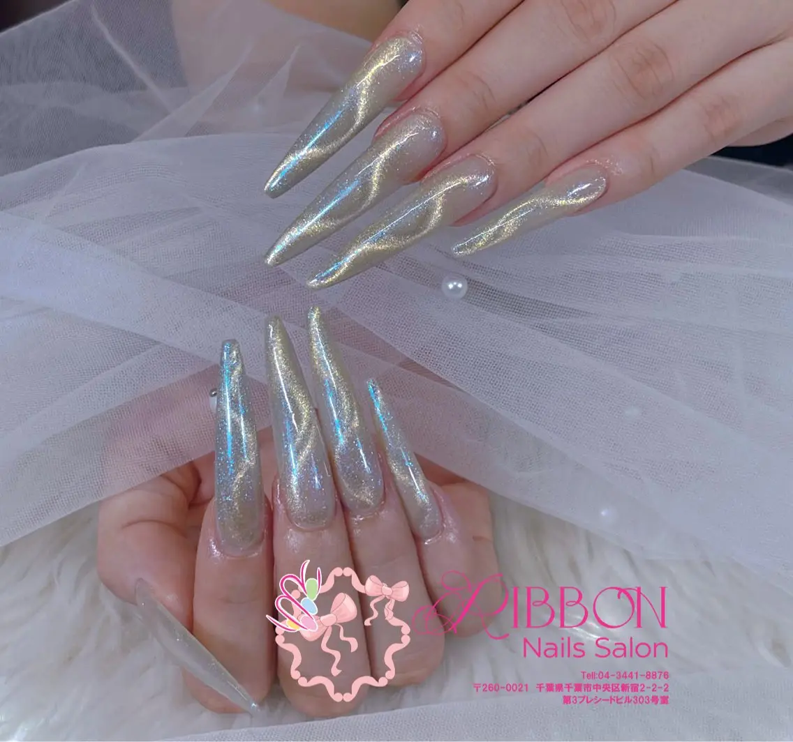 ネイル フットネイル フレンチネイル ジェルネイル マグネットネイル 持ち込み ハンドネイル Ribbonnail salonのネイルデザイン