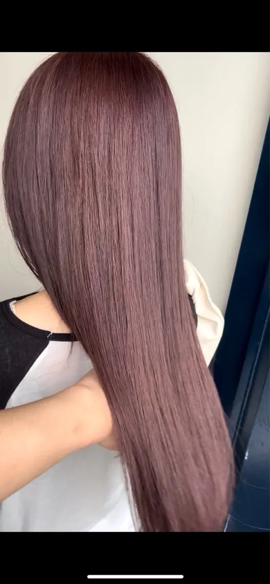 ロング カラー ブリーチ ラベンダーカラー ピンクカラー ピンクラベンダー 高橋 秀平のヘアスタイル