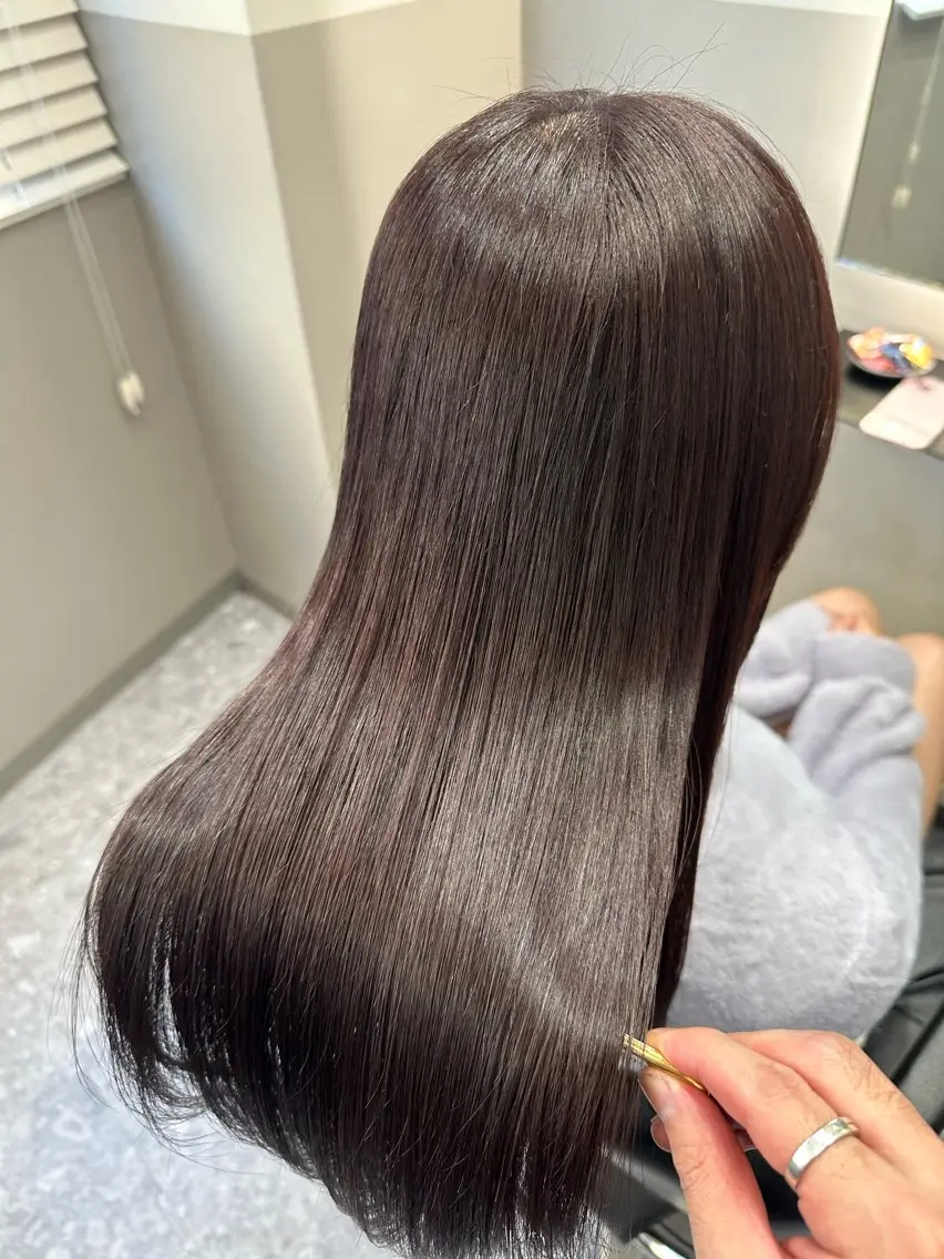 セミロング カット ヘアカラー トリートメント 彼ウケ抜群🎀垢抜け 艶暗髪🪞一輝のヘアスタイル