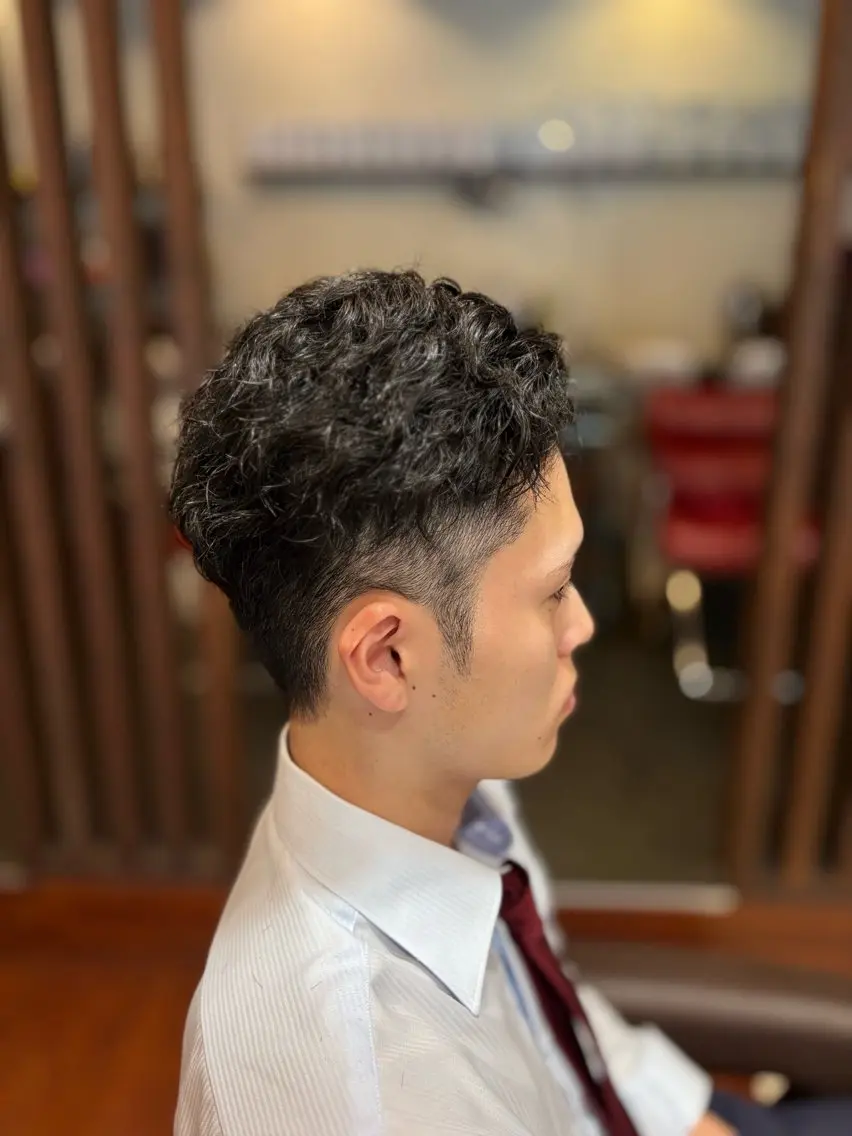 パーマ メンズ メンズパーマ ツーブロック カット パーマ 大和田 奈央のヘアスタイル