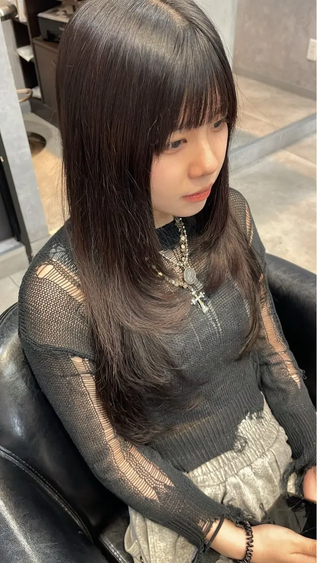 ロング エクステ レイヤーカット ヘアカラー エクステ Fi-Ne原宿/プル エク指名No.1そらのヘアスタイル