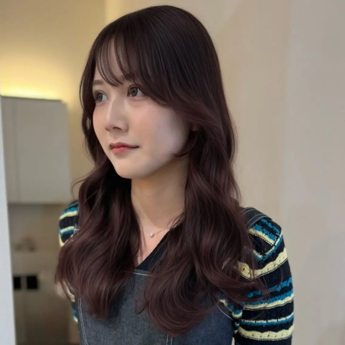 ロング カラー ブリーチ ブラウンカラー ダブルカラー ラベンダーカラー ブリーチなしカラー カット ヘアカラー トリートメント ruki/梅田【ラベ ンダー・グレージュ】のヘアスタイル
