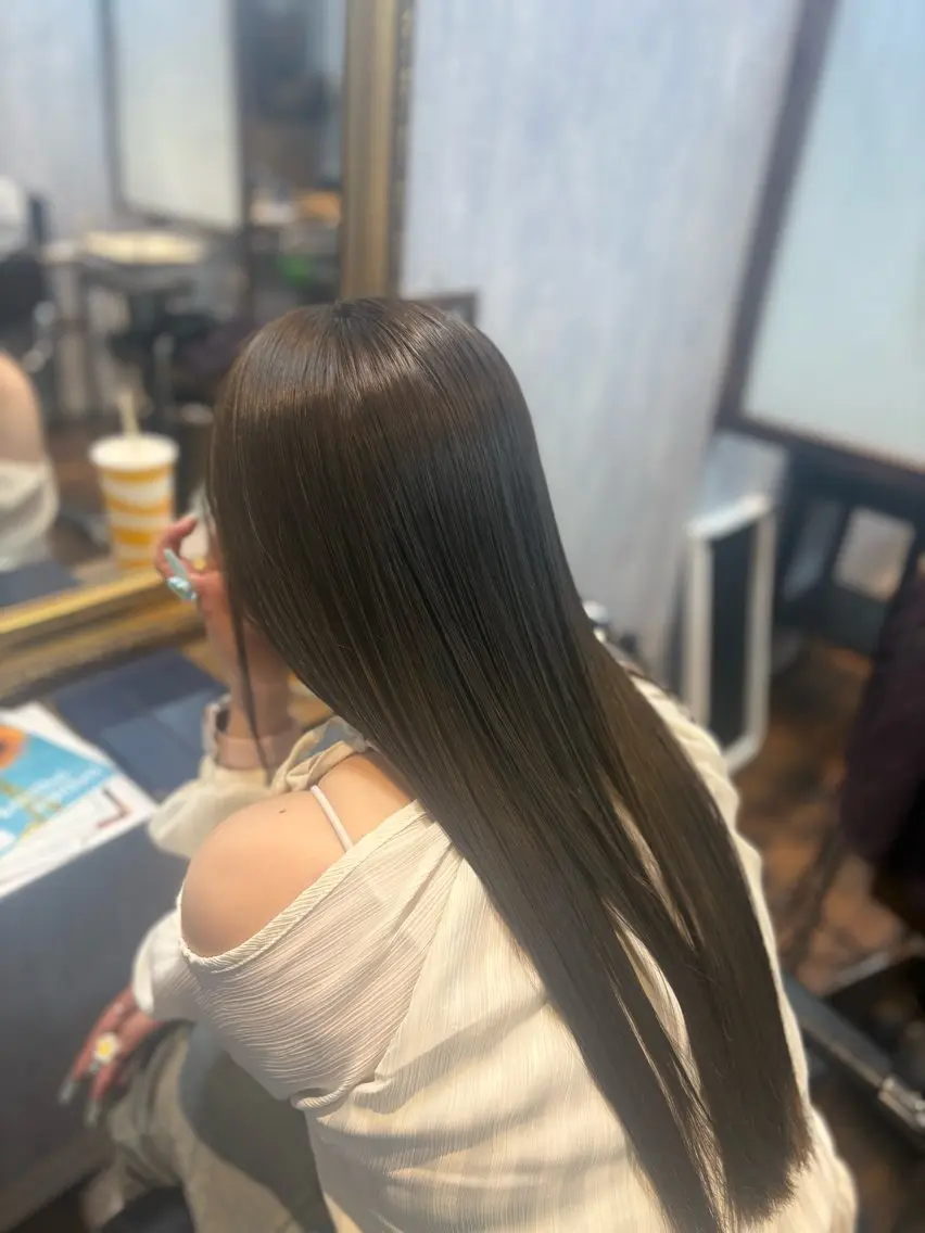 髪質改善ストレート+マーブの写真