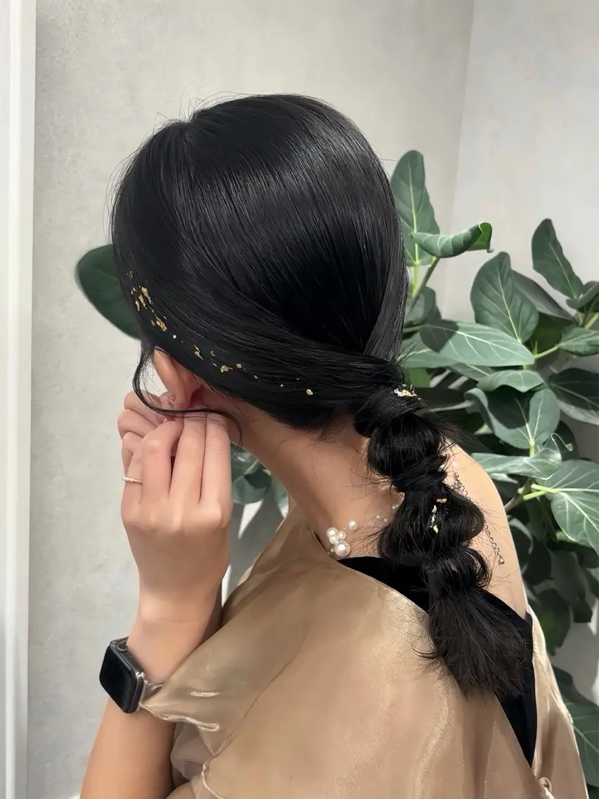 ヘアアレンジ カット ヘアセット 結べるレイヤーカット /カラー/あさかのヘアスタイル