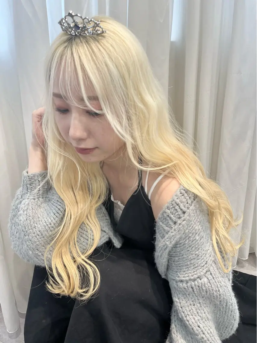 ロング カラー ヘアセット クルミ🤍推し活 🎀ピンクカラーのヘアスタイル