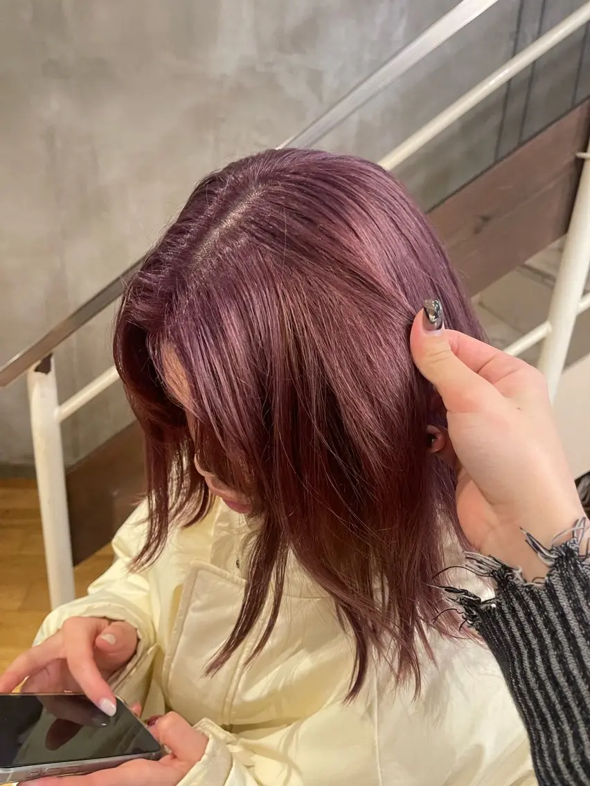 ミディアム カラー ブリーチ ダブルカラー 🌈ボブ/ショート/ 梅田美容室🌈もあのヘアスタイル