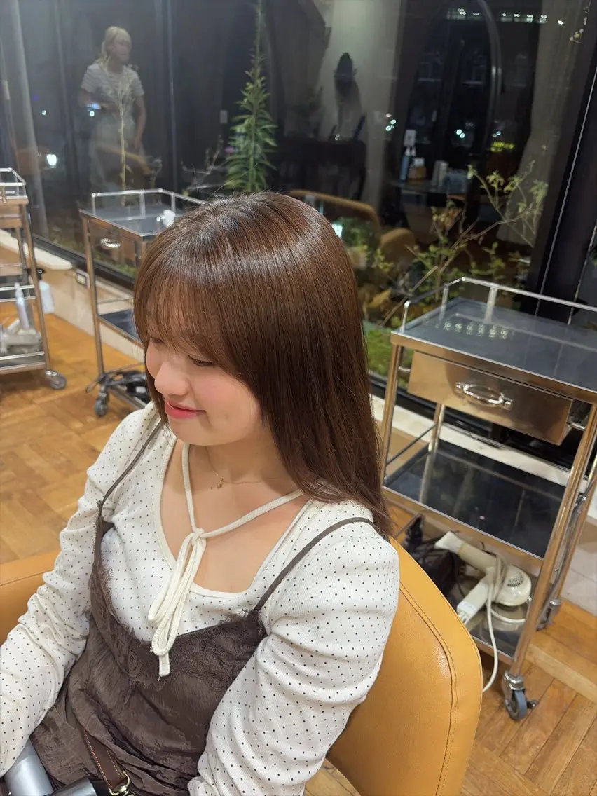 カラー ベージュカラー 原 一楓のヘアスタイル