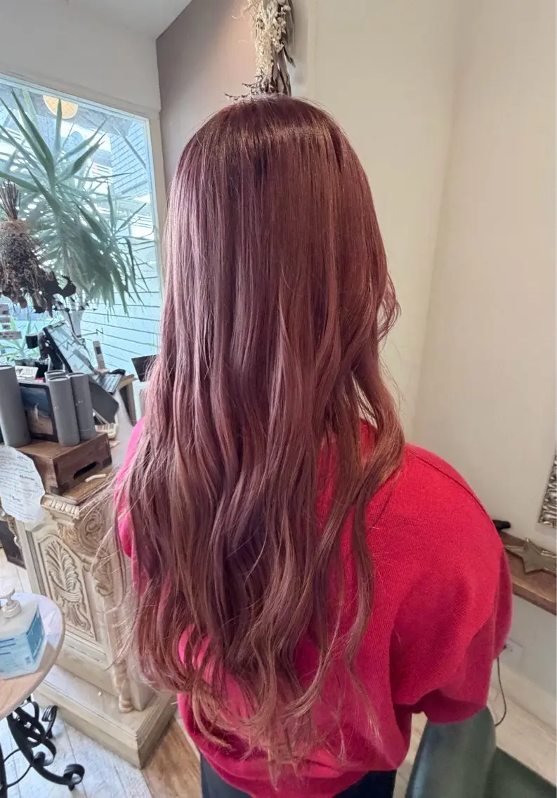 カラー ラベンダーカラー ピンクカラー ピンクラベンダー girouette 中尾真菜のヘアスタイル