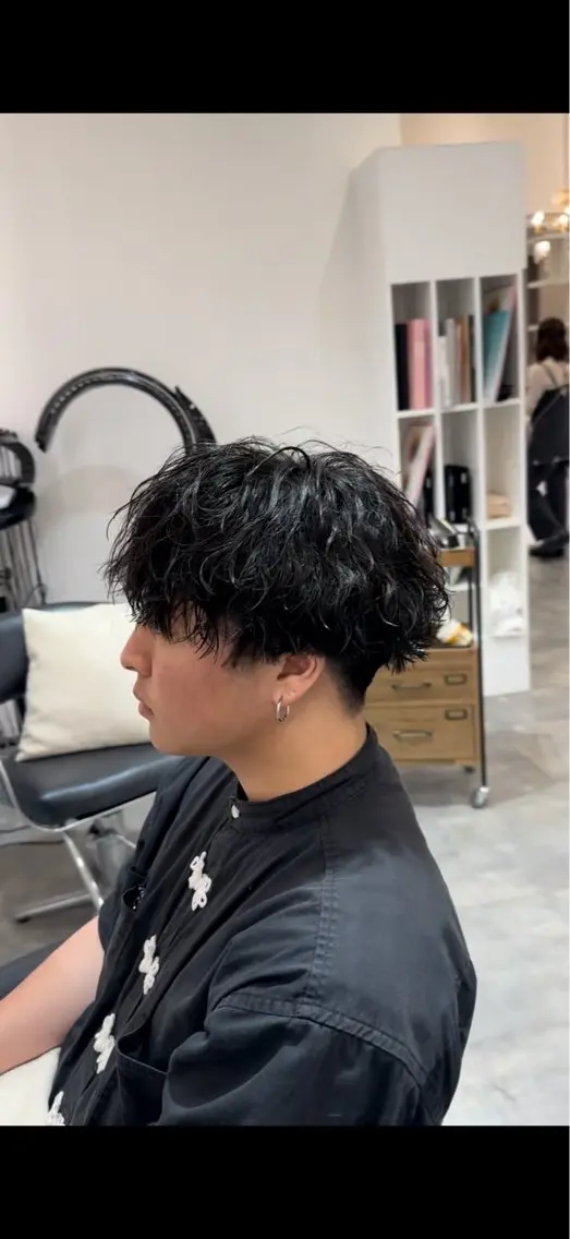 メンズ マッシュ メンズパーマ パーマ カットカラーモデル 募集中/来実🎀のヘアスタイル