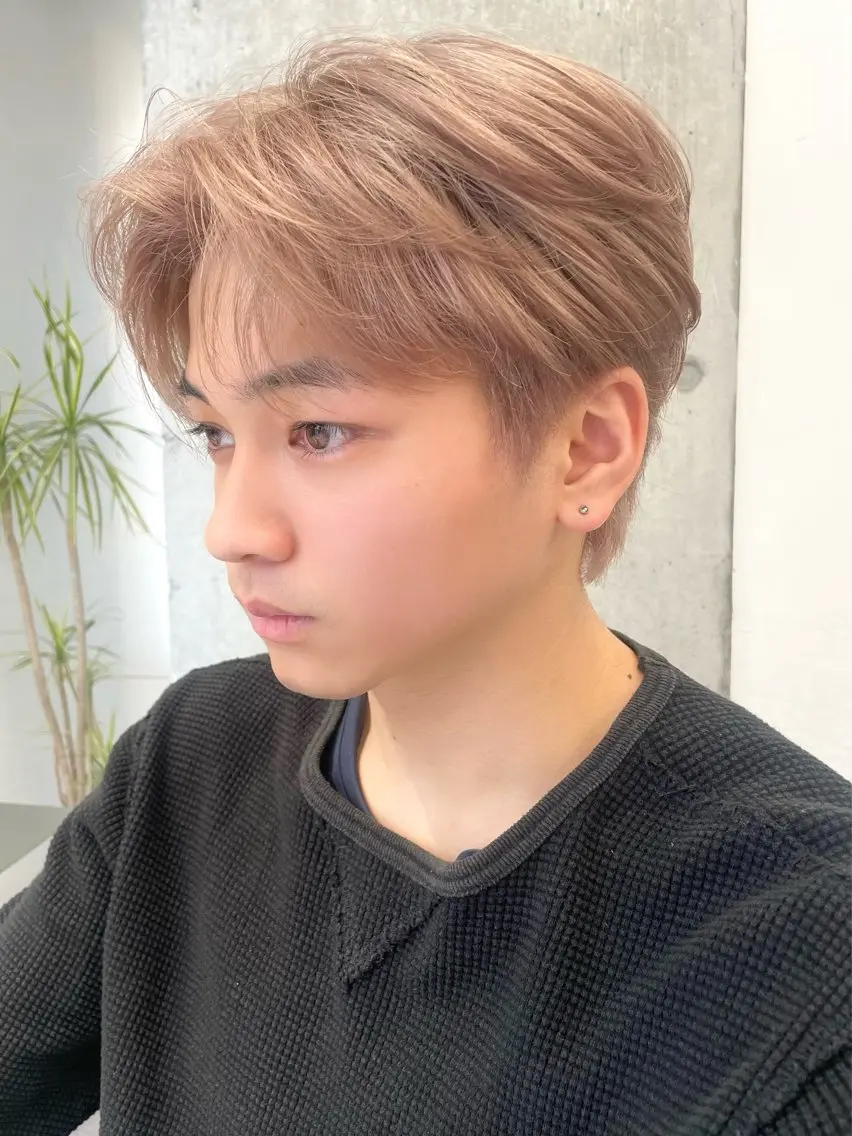 ショート カラー メンズ ヘアカラー メンズブリーチ カラーhirokoのヘアスタイル