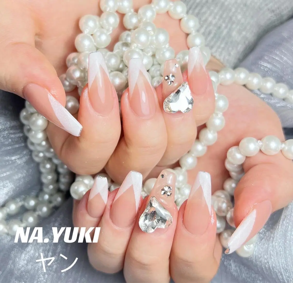ネイル ハート ハンドネイル ハンドケア ナユキNA.YUKI 池袋店のネイルデザイン