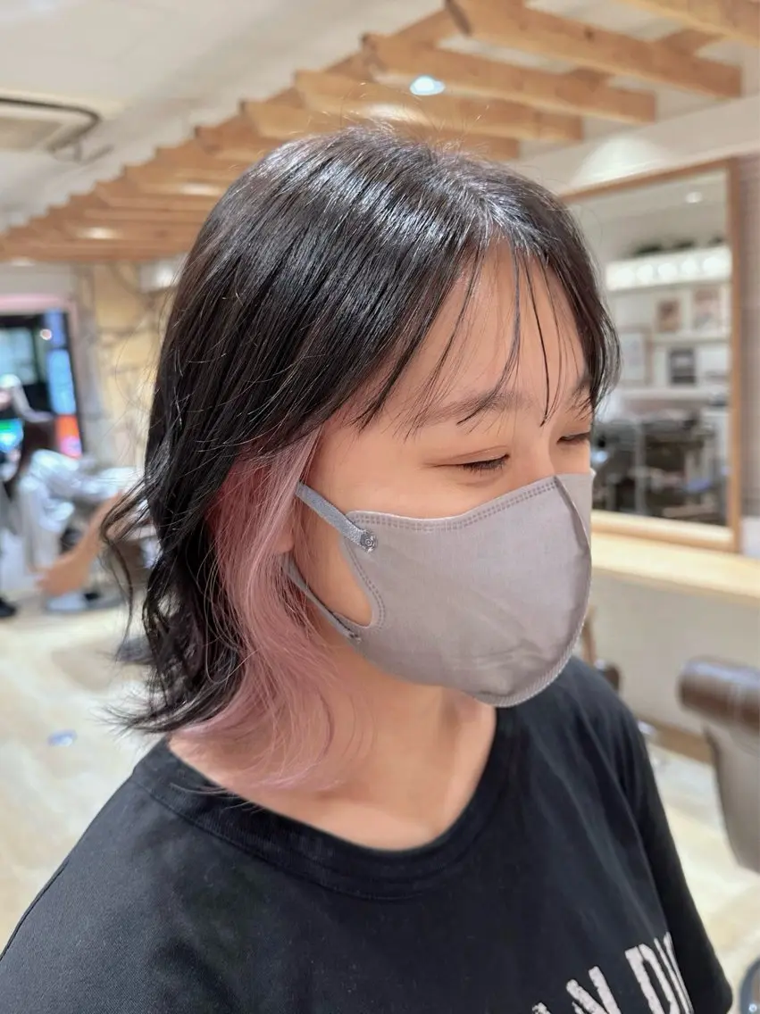 ミディアム カット ヘアカラー 新宿 木下拓哉のヘアスタイル