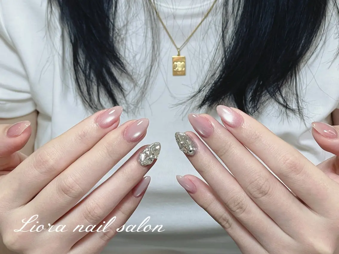 ネイル チークネイル フットネイル フレンチネイル ジェルネイル ガーリー ハンドネイル Liora nailのネイルデザイン