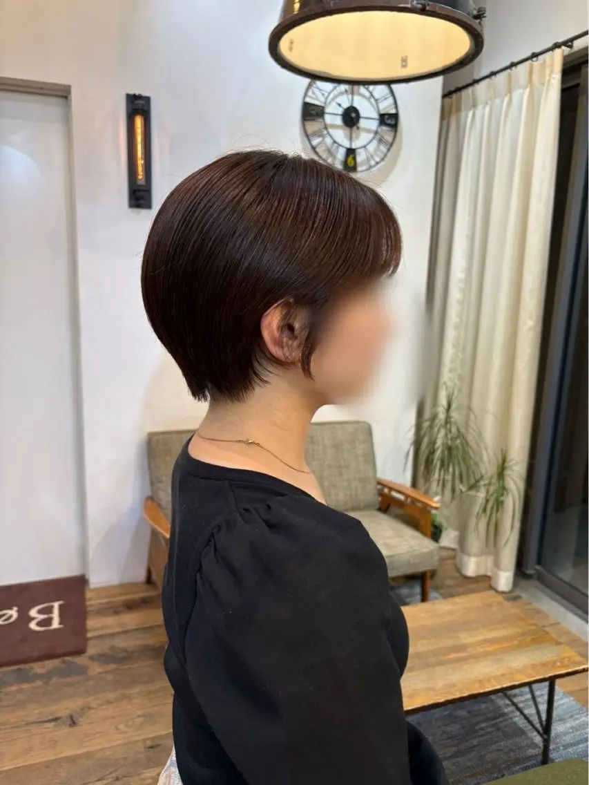 レディースショートカット+カラーの写真