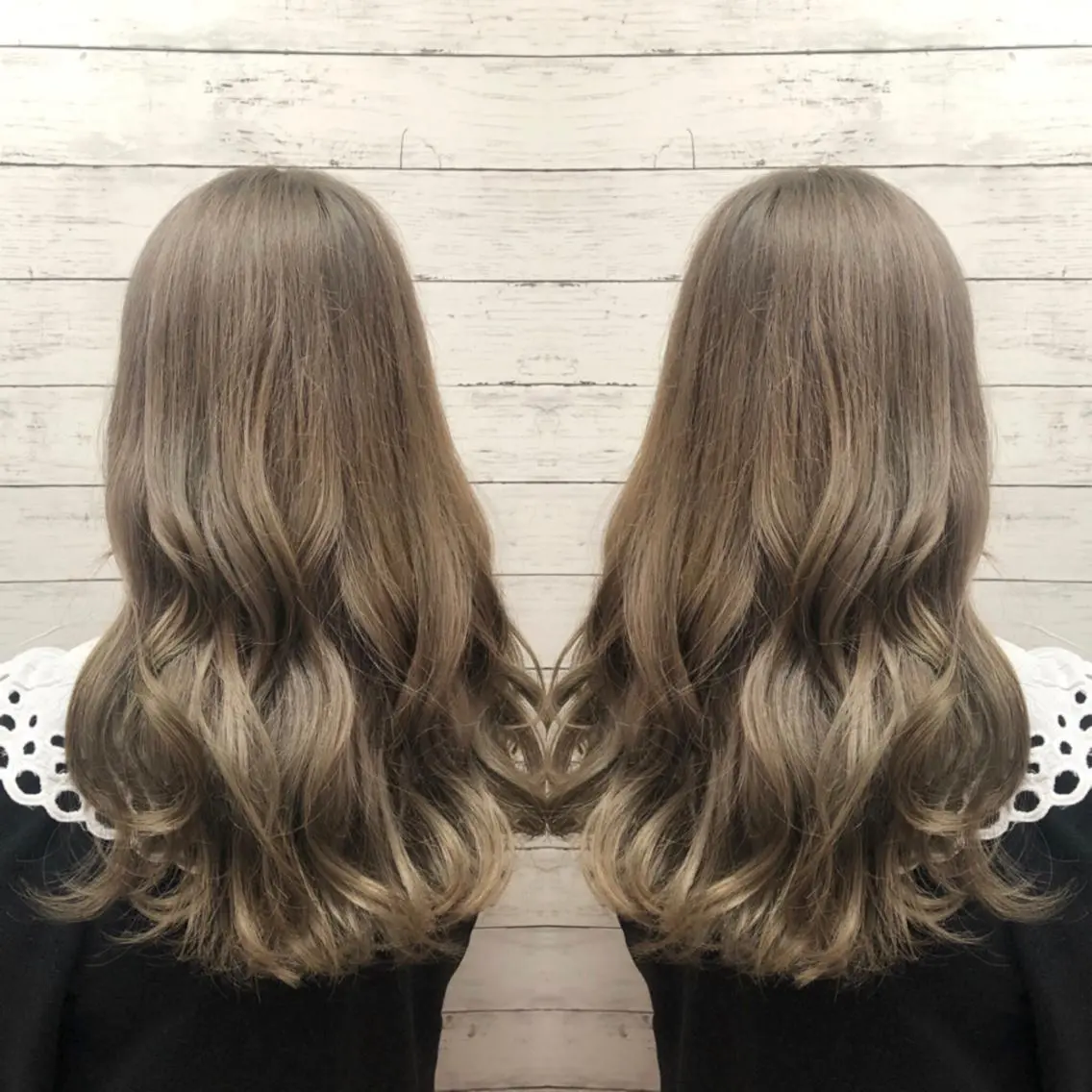 ロング カラー ベージュカラー ブリーチ ケアブリーチ ヘアカラー ヘアセット 韓国ヘア🤍髪質改善 🇰🇷AKANEのヘアスタイル