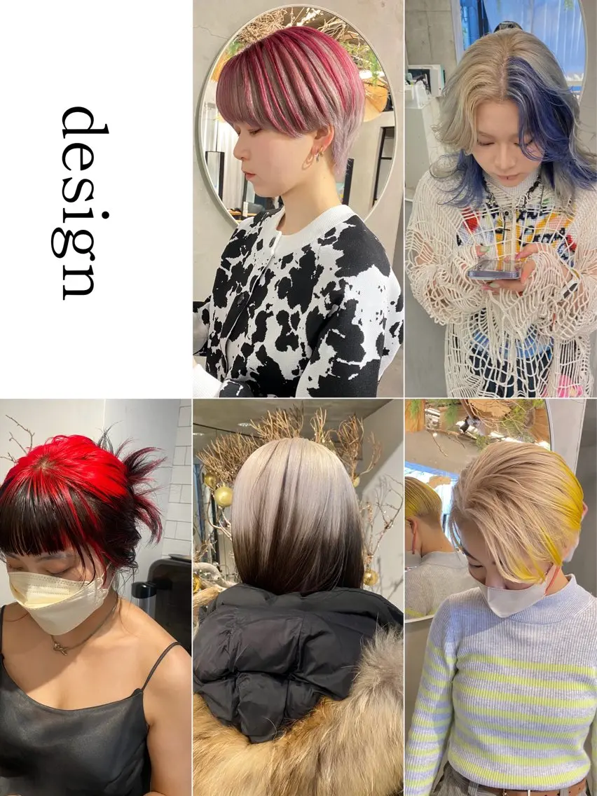 ショート カラー デザインカラー カット ヘアカラー 井上 唯のヘアスタイル