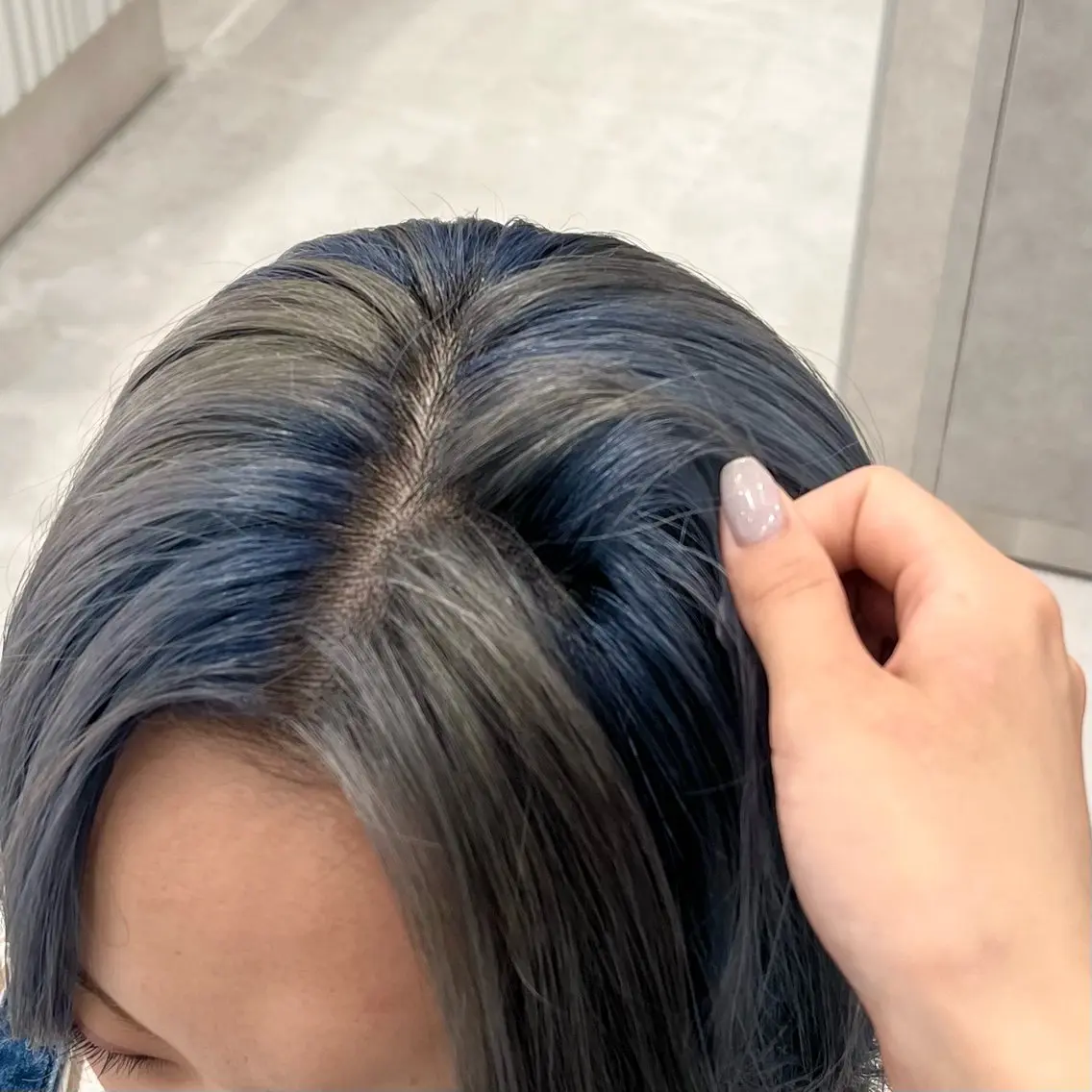 セミロング ヘアカラー SAKURA 顔まわり/髪質改善のヘアスタイル