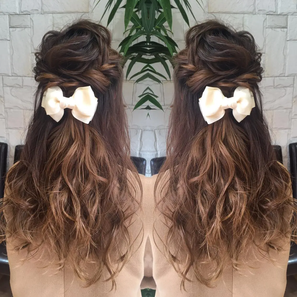 ロング ヘアアレンジ ハーフアップ ✨🌿大人可愛い愛さ れhair🌿✨松本のヘアスタイル
