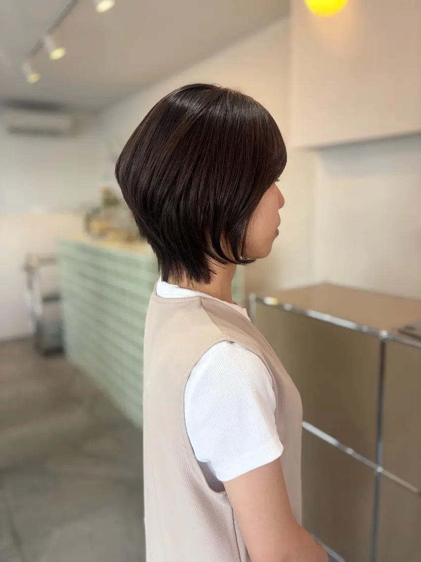 ショート カラー カット ヘアカラー トリートメント 蔵前🫧韓国風レイヤ ーカット🫧KAHOのヘアスタイル
