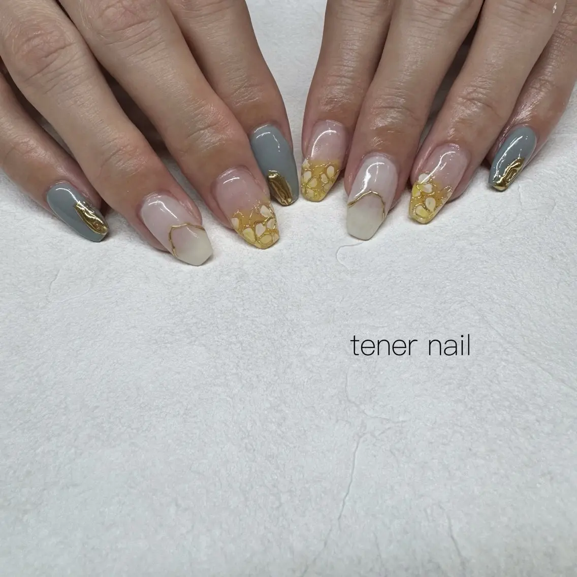 ネイル フラワーネイル ニュアンスネイル ハンドネイル テネルネイル tener nailのネイルデザイン