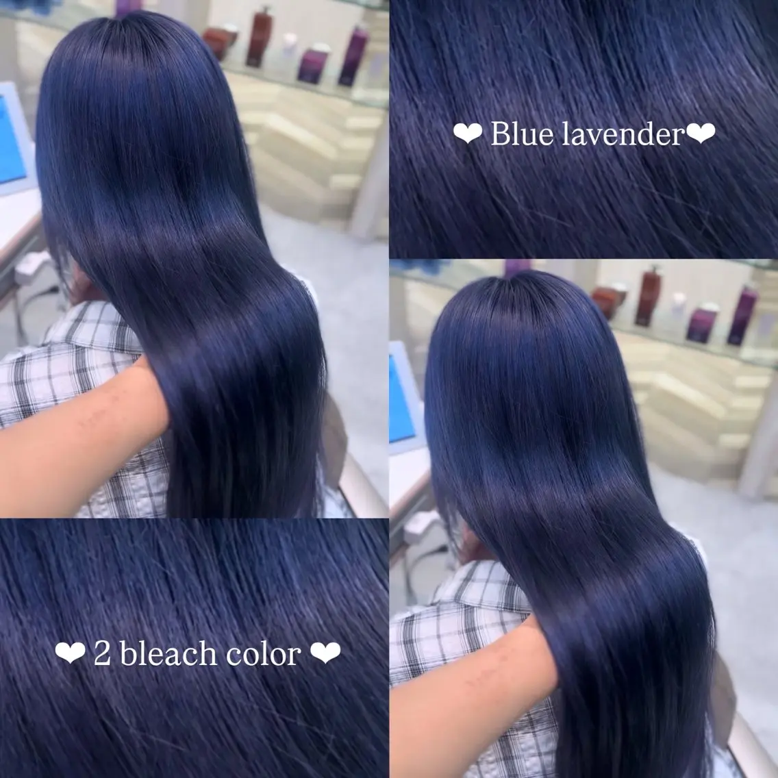 ロング カラー ブリーチ ブルーカラー ブルーラベンダー ラベンダーカラー 𝑴𝑰𝑨🎀赤髪 /ピンク/髪質改善のヘアスタイル