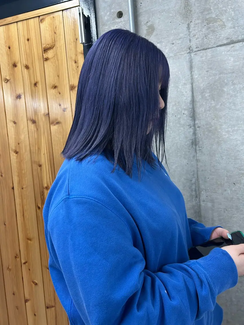 ミディアム カラー ヘアカラー トリートメント Acchon/心斎橋 💚ダブルカラーのヘアスタイル